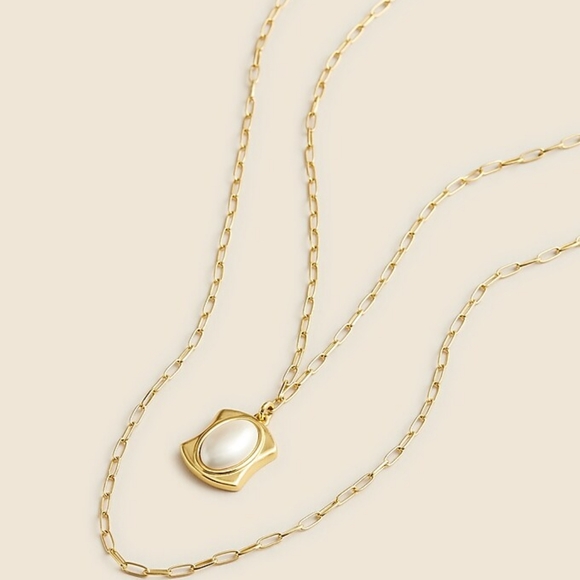 J. Crew Jewelry - J.Crew Layered Pearl Pendant Necklace, Gold/ White